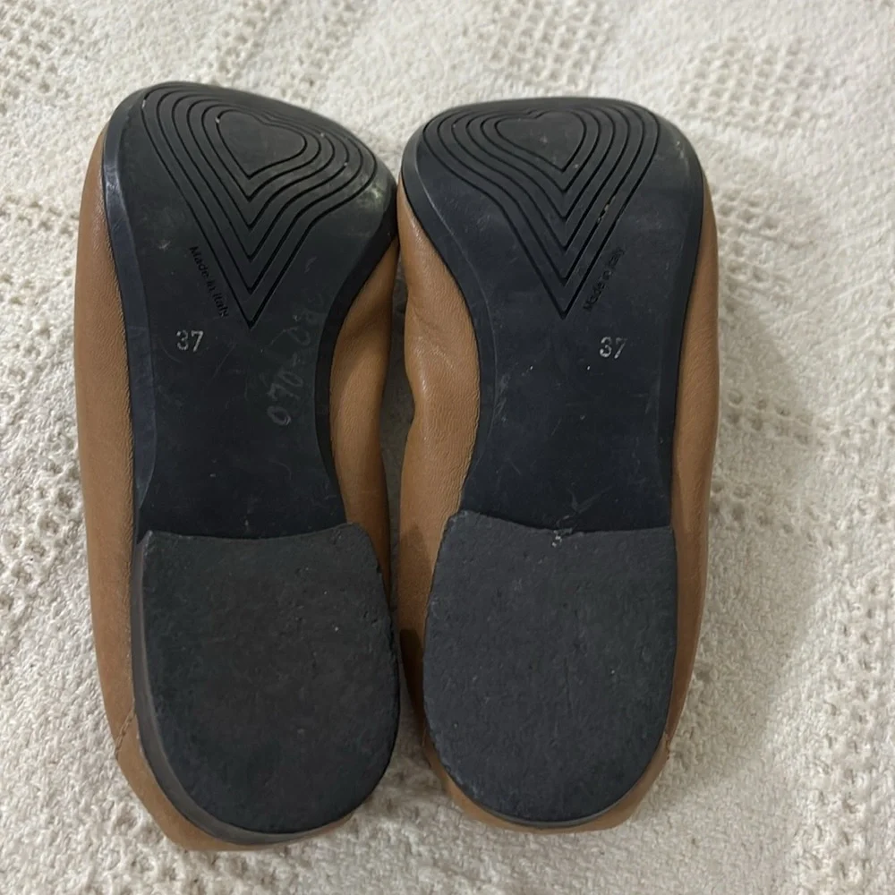 FERCA 81 Ballet Flat Shoes Leather Upper/Sole Size 37 US 6 Made‎ in ITALY
